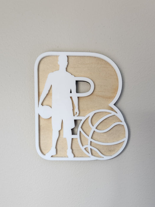 BASKETBALL WOODEN AND ACRYLIC LETTERS