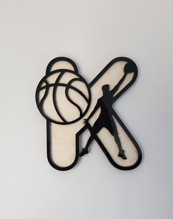 BASKETBALL WOODEN AND ACRYLIC LETTERS