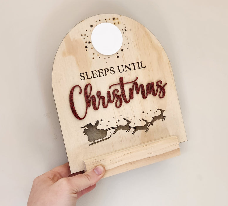 FREE STANDING CHRISTMAS COUNTDOWN SIGN