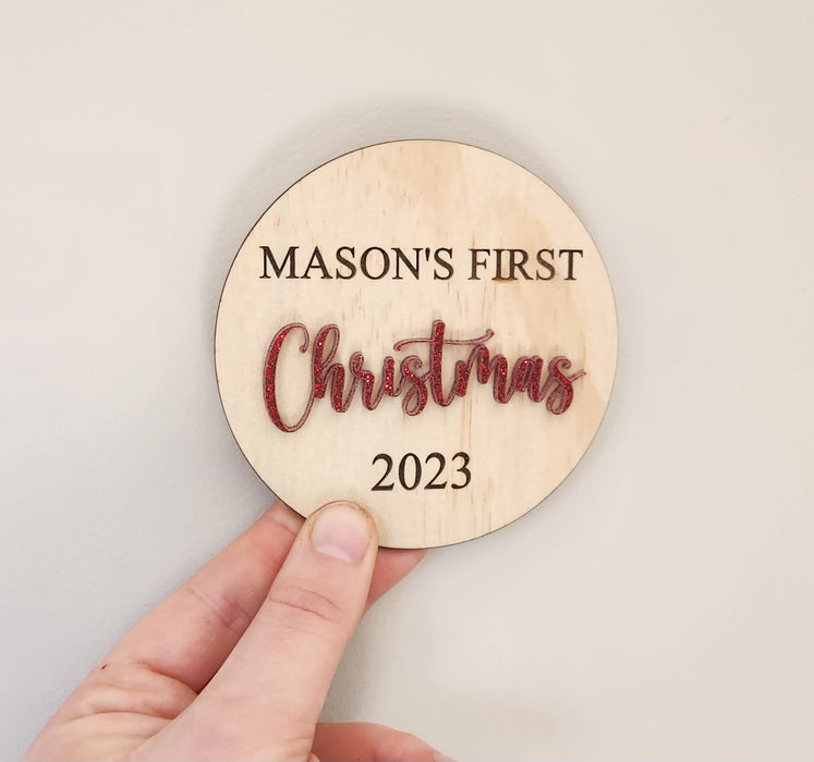 PERSONALISED MY FIRST CHRISTMAS PLAQUE