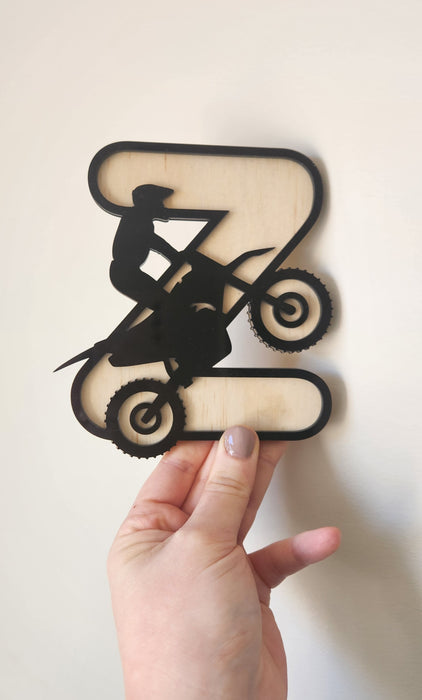 MOTOCROSS WOODEN AND ACRYLIC LETTERS