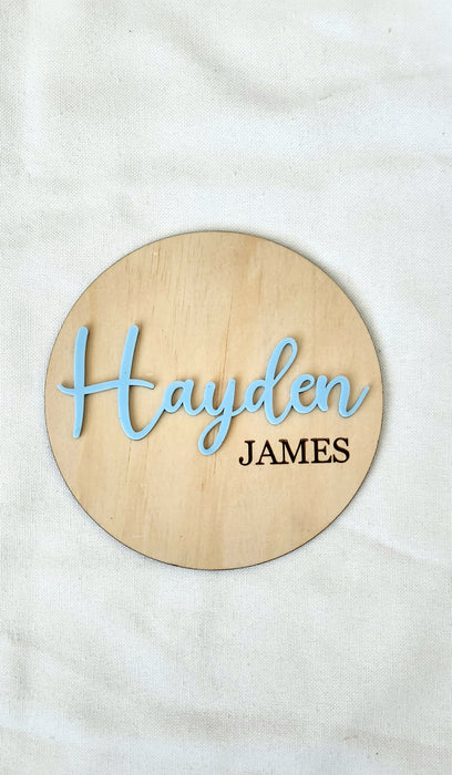 WOODEN NAME PLAQUE