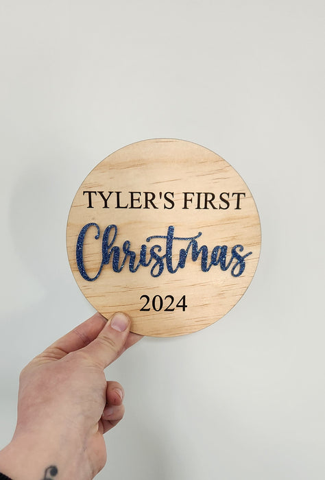 PERSONALISED MY FIRST CHRISTMAS PLAQUE