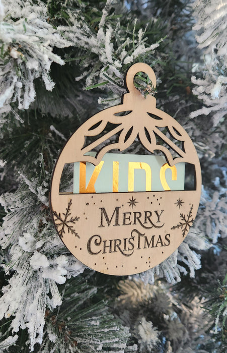 WOODEN CHRISTMAS GIFT CARD ORNAMENT HOLDER