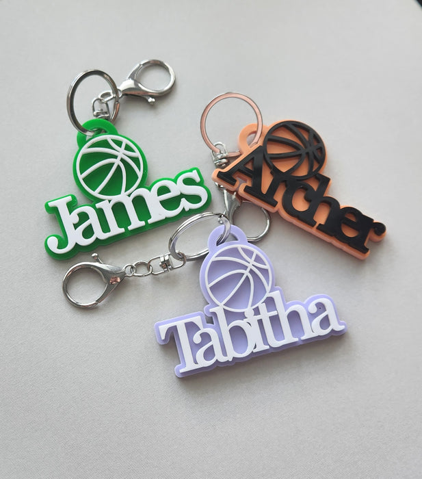 MADE BY ZANE - BASKETBALL KEYCHAIN