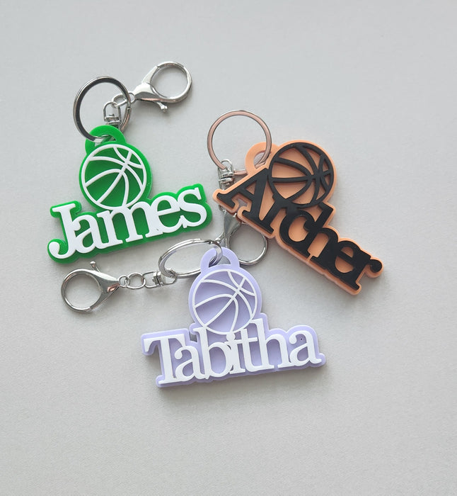 MADE BY ZANE - BASKETBALL KEYCHAIN