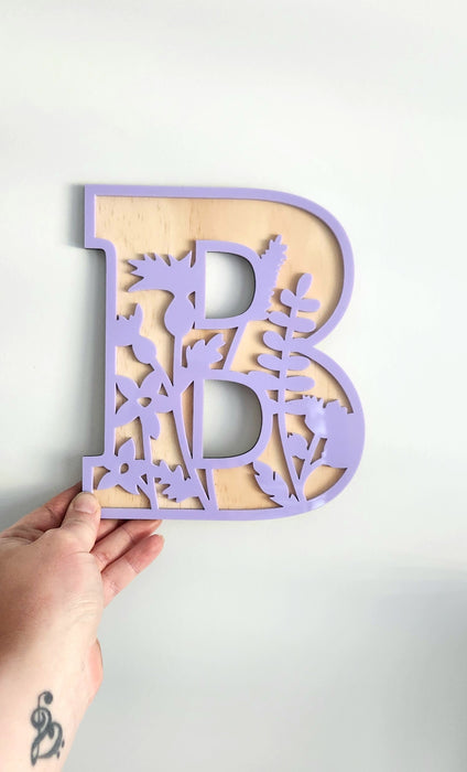 WILDFLOWER WOODEN AND ACRYLIC LETTERS