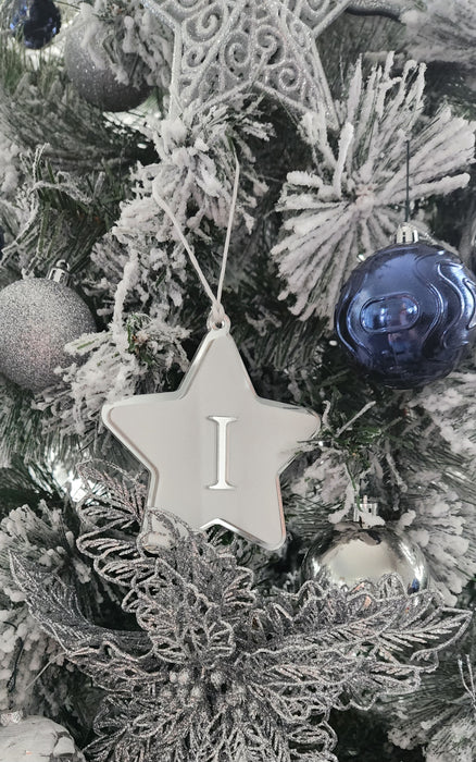 STAR INITIAL DOUBLE LAYER ACRYLIC ORNAMENT