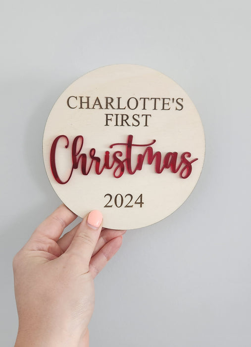 PERSONALISED MY FIRST CHRISTMAS PLAQUE