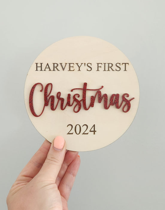 PERSONALISED MY FIRST CHRISTMAS PLAQUE