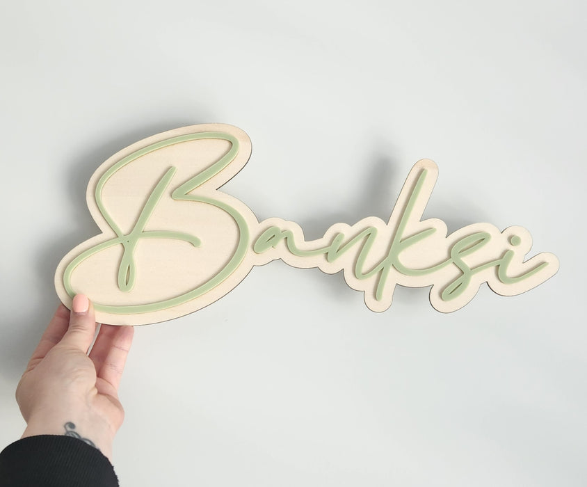 LAYERED NAME PLAQUE