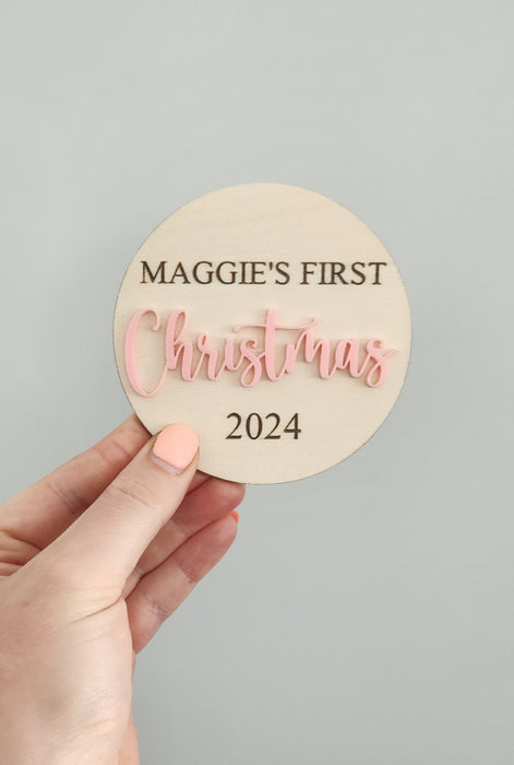 PERSONALISED MY FIRST CHRISTMAS PLAQUE