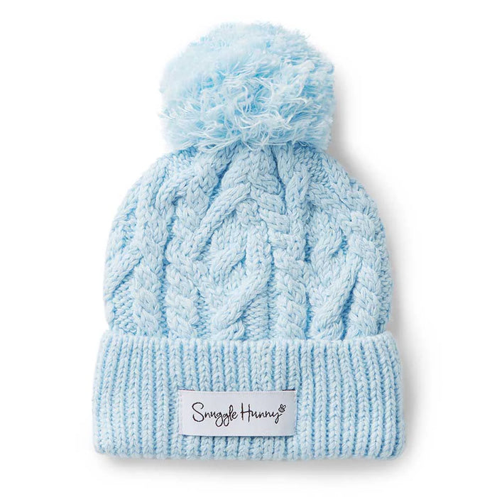 BABY BLUE ORGANIC KNIT BEANIE