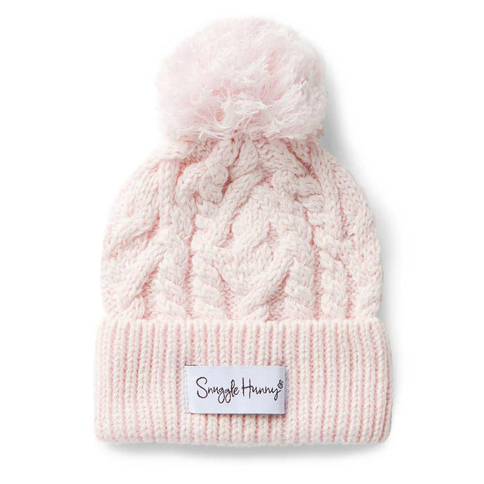 BLUSH PINK ORGANIC KNIT BEANIE