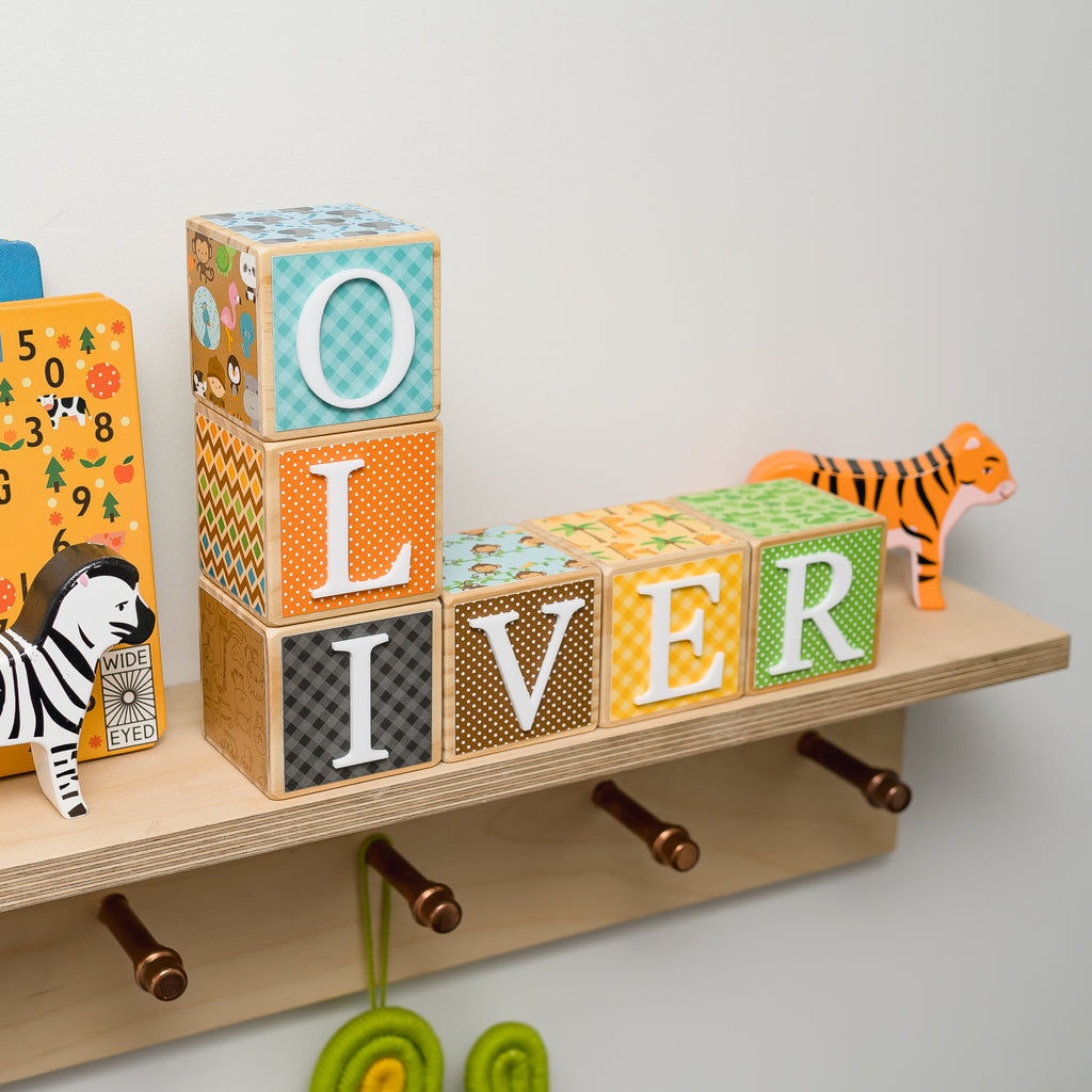 AT THE ZOO WOODEN BLOCKS 7CM