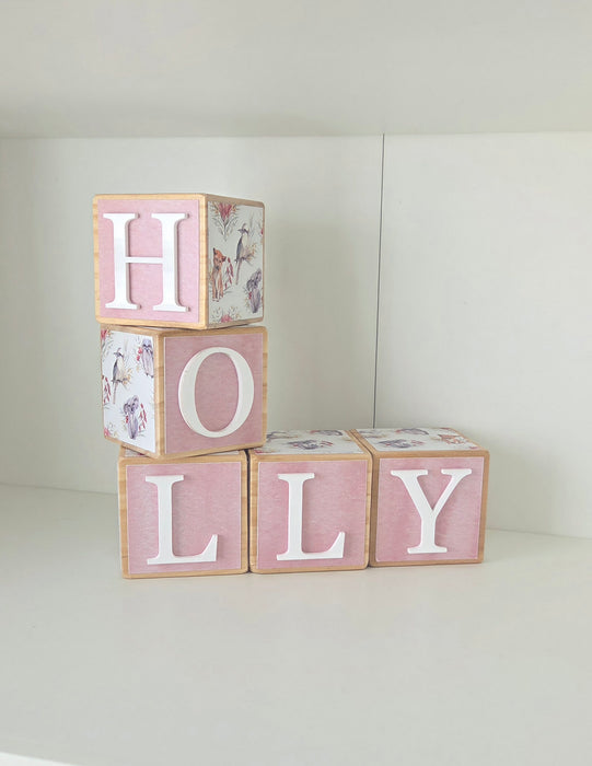 NATIVE ANIMALS WOODEN BLOCKS 7CM