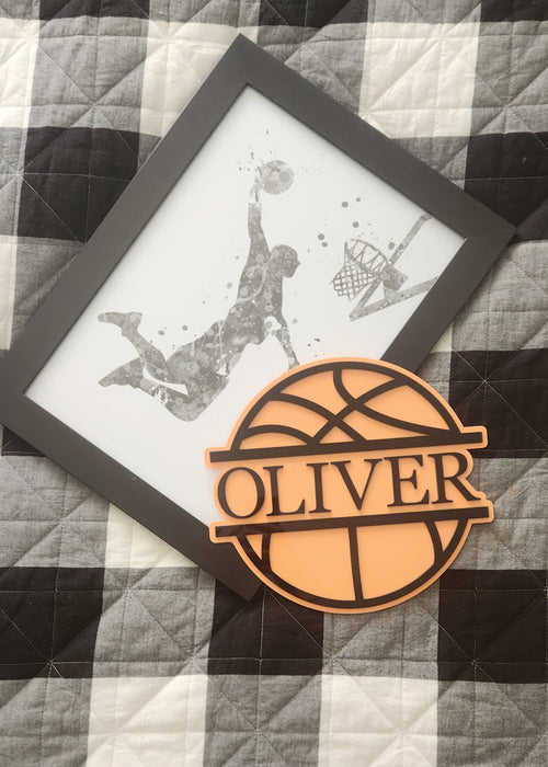 BASKETBALL NAME PLAQUE