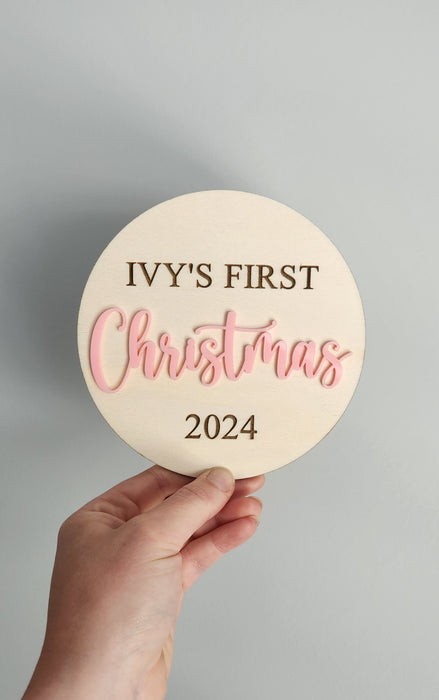 PERSONALISED MY FIRST CHRISTMAS PLAQUE