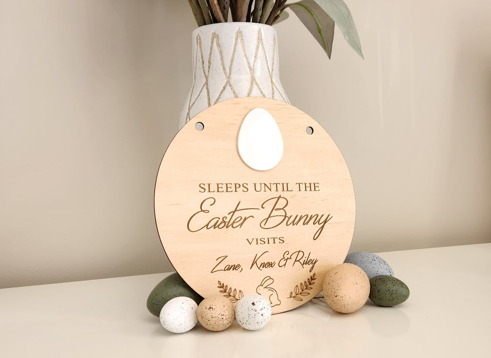 EASTER BUNNY COUNTDOWN SIGN 20CM