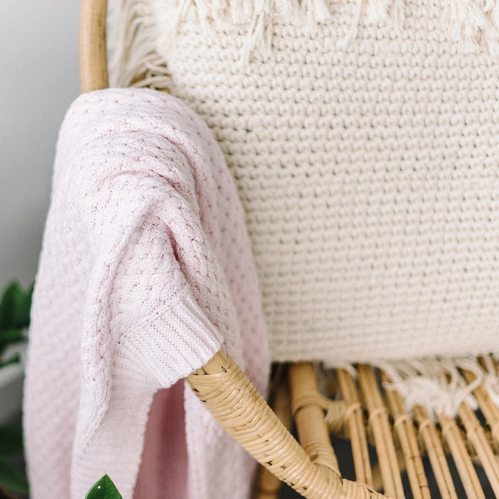 Blush | Diamond Knit Baby Blanket