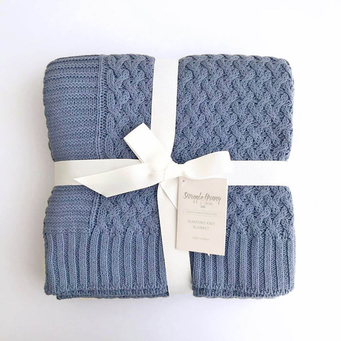 River | Diamond Knit Baby Blanket